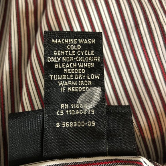 Lane Bryant Ruffle Button Up Blouse Short Sleeve Red White Stripe Size 14/16 - Picture 9 of 9